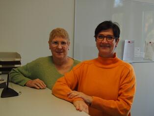 Das Sekretariat:  Frau Dietrich und Frau Weinzapf